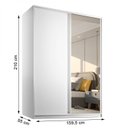 Ver imagem 4 de Guarda Roupa Solteiro com Espelho 2 Portas em BP Belluno