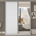 Ver imagem 2 de Guarda Roupa Solteiro com Espelho 2 Portas em BP Belluno