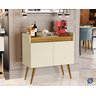 Aparador Buffet Sala 2 Portas Luxo Prime Off White / Madeirado - JM Casa dos Móveis - 2