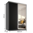 Ver imagem 4 de Guarda Roupa Solteiro com Espelho 2 Portas em BP Belluno 