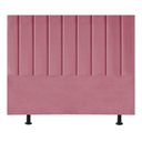 Ver imagem 1 de Cabeceira Estofada Cama Casal Queen Size 160 Cm Paolla Suede Rosa