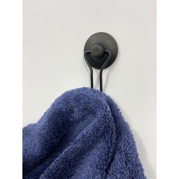 Gancho Preto Com Adesivo Fixa Sem Furar Cabide Black - 6
