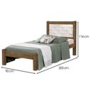 Ver imagem 3 de Cama Solteiro Laila Marrom/Jequitiba/Off White