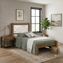 Ver imagem 1 de Cama Solteiro Laila Marrom/Jequitiba/Off White