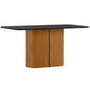 Ver imagem 2 de Mesa de Jantar 6 Lugares Retangular 160cm Tampo Vidro Verbena N01 Ypê Preto - Lyam Decor