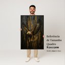 Ver imagem 3 de Quadro Águia em Ascensão Reinado Dourado - 123x83 Cm