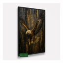 Ver imagem 2 de Quadro Águia em Ascensão Reinado Dourado - 123x83 Cm