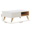 Ver imagem 4 de Mesa de Centro para Sala Off White Freijo Jeri Colibri