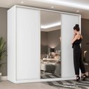 Ver imagem 6 de Guarda Roupa Casal 3 Portas em BP com 1 Espelho e Belluno Branco