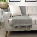 Ver imagem 2 de Kit 2 Mantas para Sofá 240x180 em Algodão Cor:cinza