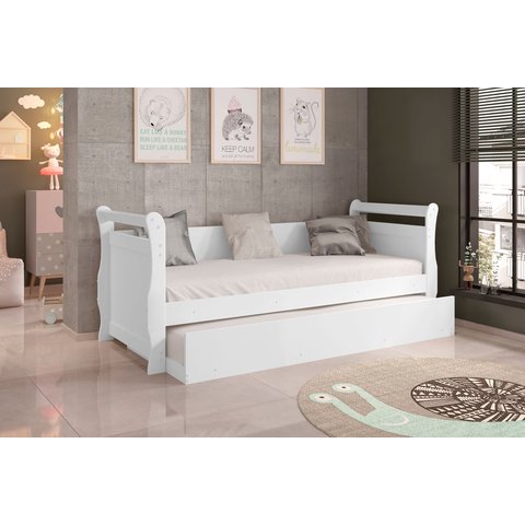 Cama Bella Babá Auxiliar Bicama Solteiro Mdf Mdp