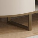Ver imagem 6 de Estante Home Atlanta para TV até 75” com LED Cantos Arredondados Pés de Ferro Design Moderno