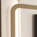 Ver imagem 7 de Estante Home Atlanta para TV até 75” com LED Cantos Arredondados Pés de Ferro Design Moderno