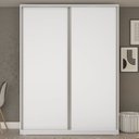 Ver imagem 2 de Guarda Roupa Solteiro 2 Portas em BP Belluno Branco