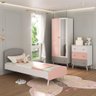 Quarto Infantil Completo com Colchão Incluso Doçura Multimóveis Mp4333 Branco/cinza/rosa - 2