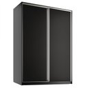 Ver imagem 3 de Guarda Roupa Solteiro 2 Portas em BP Belluno Preto