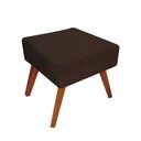 Ver imagem 2 de Puff Banqueta Quadrado Livia Suede Marrom - Majú Decor
