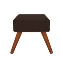 Ver imagem 1 de Puff Banqueta Quadrado Livia Suede Marrom - Majú Decor
