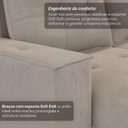 Ver mais imagens de Sofá Retrátil e Reclinável 5 Lugares em Veludo Marrom Linha Curitiba