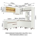 Ver imagem 4 de Armário de Cozinha Completa de Canto 402cm Branco Reims Madesa 01