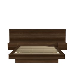Cama Casal/Queen com Cabeceira e Mesa de Apoio Samambaia CabeCasa MadeiraMadeira - 4