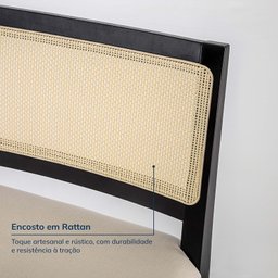Banqueta com Encosto e Apoio para Pés Tiê CabeCasa MadeiraMadeira - 4