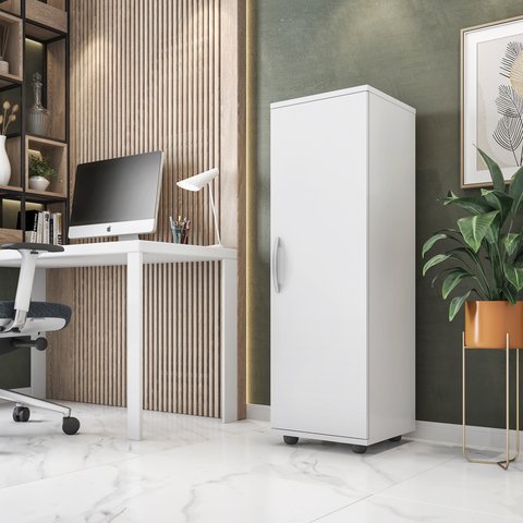 Sapateira Organizador Armário Multiuso Viena 1 Porta Multifuncional Cor Branco