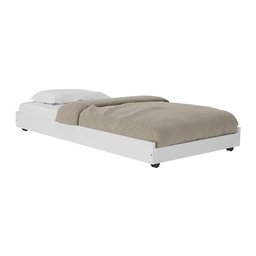 Cama Auxiliar Solteiro com Colchão Incluso Multimóveis CR35104 Branco - 1