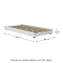 Ver imagem 2 de Cama Auxiliar Solteiro com Colchão Incluso Multimóveis CR35104 Branco