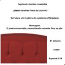 Ver imagem 2 de Kit Cabeceira e Calçadeira com Baú 195 Cm King Casal Diana Suede