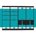 Ver imagem 5 de Guarda-Roupas Closet Modulado Alasca One 240cm 4 Peças com 4 Gavetas e Cabideiros Preto Touch