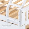 Treliche Bunk Bed Casal Madeira Macica com Escada Fixa Branco Housin CS2125-01 - 6