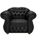Ver imagem 1 de Kit Duas Poltronas Chesterfield Merlo Courano Preto / decoracao, sala tv estar, recepcao