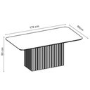 Ver imagem 3 de Mesa Canes Retangular 6 Lugares tampo chanfrado curvo DJ Móveis