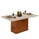 Ver imagem 1 de Mesa Canes Retangular 6 Lugares tampo chanfrado curvo DJ Móveis