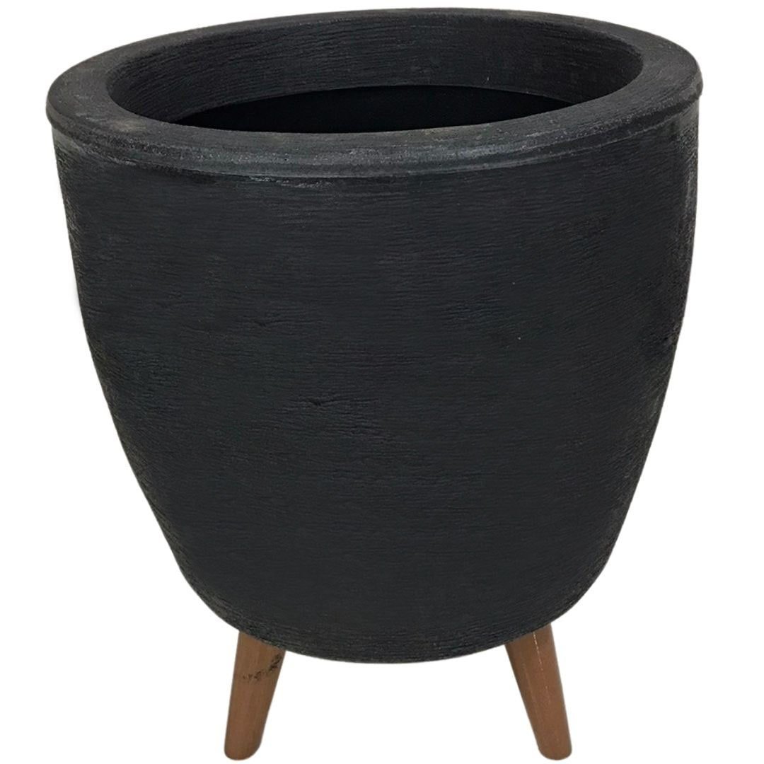 Vaso de Flores com Tripé de Madeira 20cm - 2