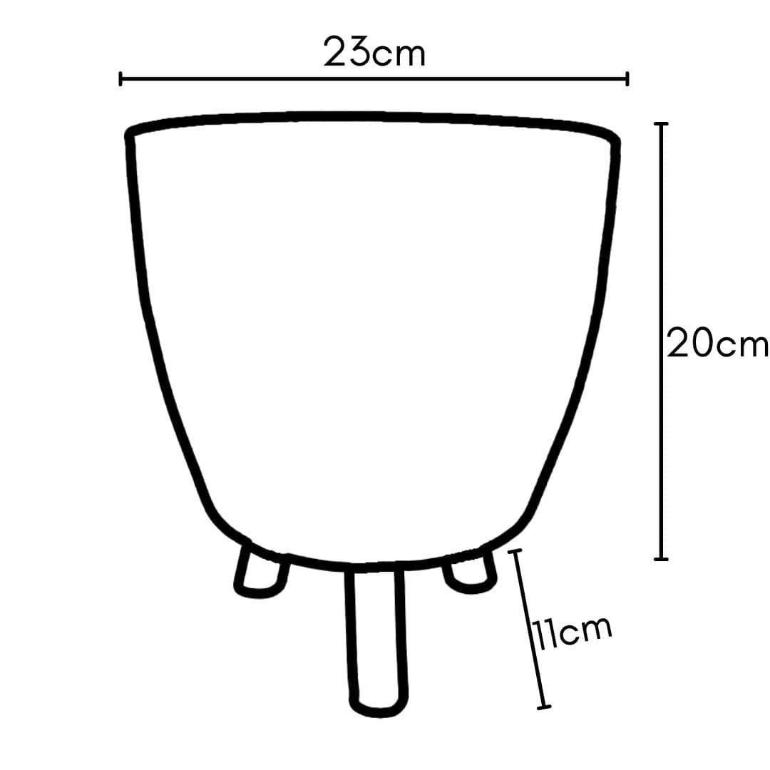 Vaso de Flores com Tripé de Madeira 20cm - 3