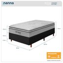 Ver imagem 2 de Cama Box Preta + Colchão Solteiro King Ortopédico San Gabriel Branco Espuma D33 One Pillow