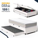 Ver imagem 3 de Cama Box Baú com Colchão de Espuma D33 Double Face Territory Hellen + Auxiliar Solteiro 88cm