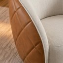 Ver imagem 7 de Poltrona Decorativa Organica Essence Base Fixa Linho e Courino Tca 210 Tcs 727 Moll
