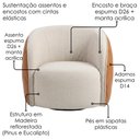 Ver imagem 5 de Poltrona Decorativa Organica Essence Base Fixa Linho e Courino Tca 210 Tcs 727 Moll