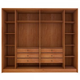 Guarda-Roupa Casal Barcelona 6 Portas 6 Gavetas Ripado Cinamomo - Tcil Móveis - 3