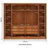 Guarda-Roupa Casal Barcelona 6 Portas 6 Gavetas Ripado Cinamomo - Tcil Móveis - 4