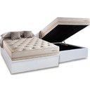 Ver imagem 1 de Cama Box Baú Casal: Colchão Molas Herval Maxspring Scotland + Base Crc Courano White(138x188)