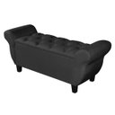 Ver imagem 1 de Recamier Baú para Cama Casal Ana 1,50m Retro Premium Closet Estofado Estilo Decorativo Cor Preto