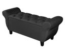 Ver imagem 1 de Recamier Baú para Cama Casal Ana 1,50m Retro Premium Closet Estofado Estilo Decorativo Cor Preto