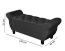 Ver imagem 5 de Recamier Baú para Cama Casal Ana 1,50m Retro Premium Closet Estofado Estilo Decorativo Cor Preto