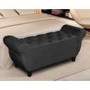 Ver imagem 2 de Recamier Baú para Cama Casal Ana 1,50m Retro Premium Closet Estofado Estilo Decorativo Cor Preto