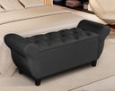 Ver imagem 2 de Recamier Baú para Cama Casal Ana 1,50m Retro Premium Closet Estofado Estilo Decorativo Cor Preto