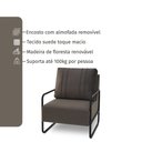 Ver imagem 4 de Poltrona Decorativa Zoe Braço em Ferro Marrom Estofama